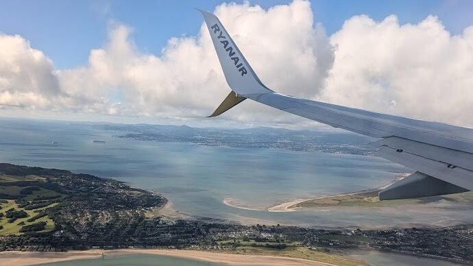 ダブリン空港上空からの写真